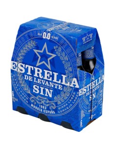 CERVEZA ESTRELLA LEV. SIN 0,0 PK-6 250 M