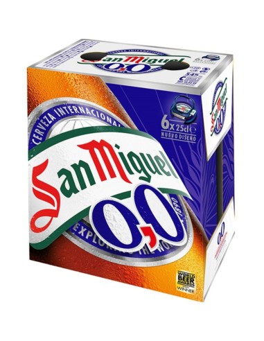 CERVEZA SAN MIGUEL 0`0 PK-6 250 ML