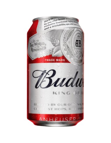 CERVEZA BUDWEISER LATA 330 ML